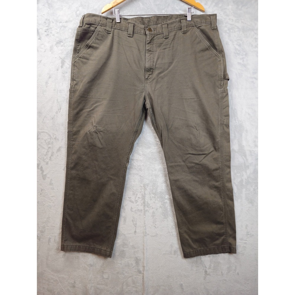 Carhartt B324 DFE Relaxed Fit Carpenter Pants Mens 46x29 Dark Olive Moss Green